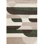 Maui Contemporary Geometric Area Rug - Cream Green - 5' X 8'