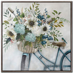Floral Bike Wall Art - Multi-Colour - 32 X 32