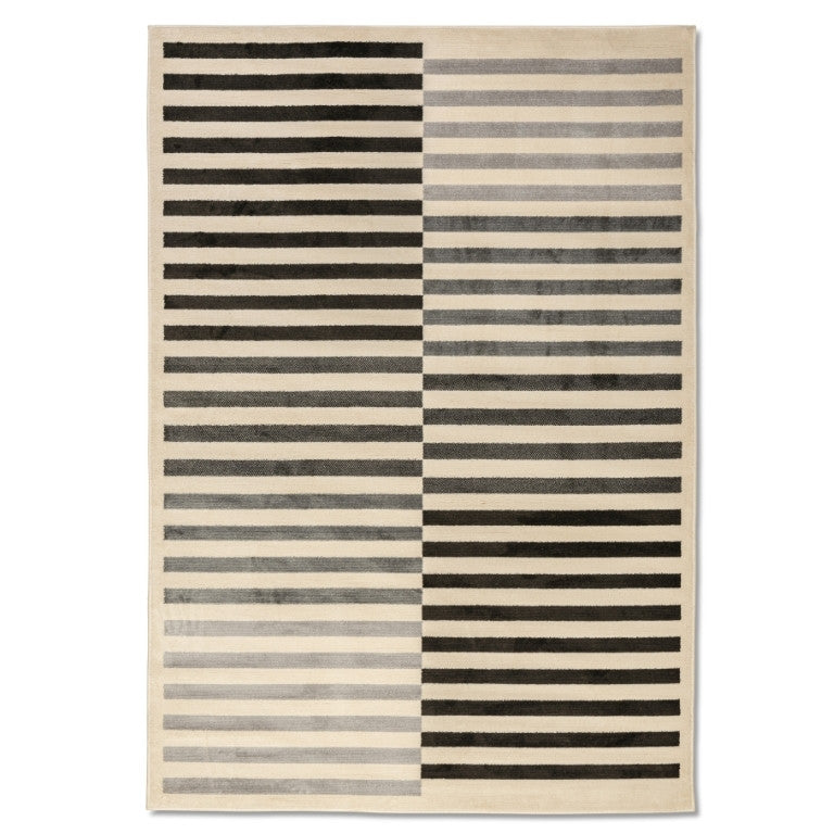 Urbane Lines Rug - 6' x 9' - Grey/Black