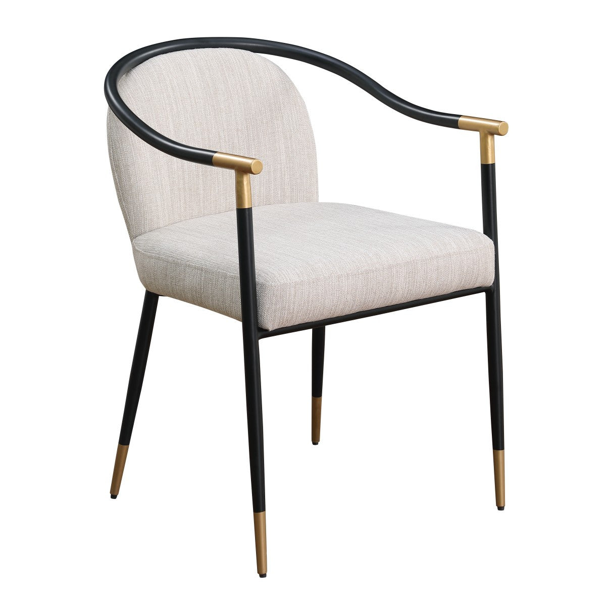 Kenna Dining Chair - Beige/Black - Set of Two