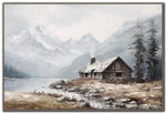 Cabin by the Peaks Wall Art - Neutral/Light Brown