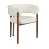 Rhett Dining Chair - Cream/Walnut - Set of Two