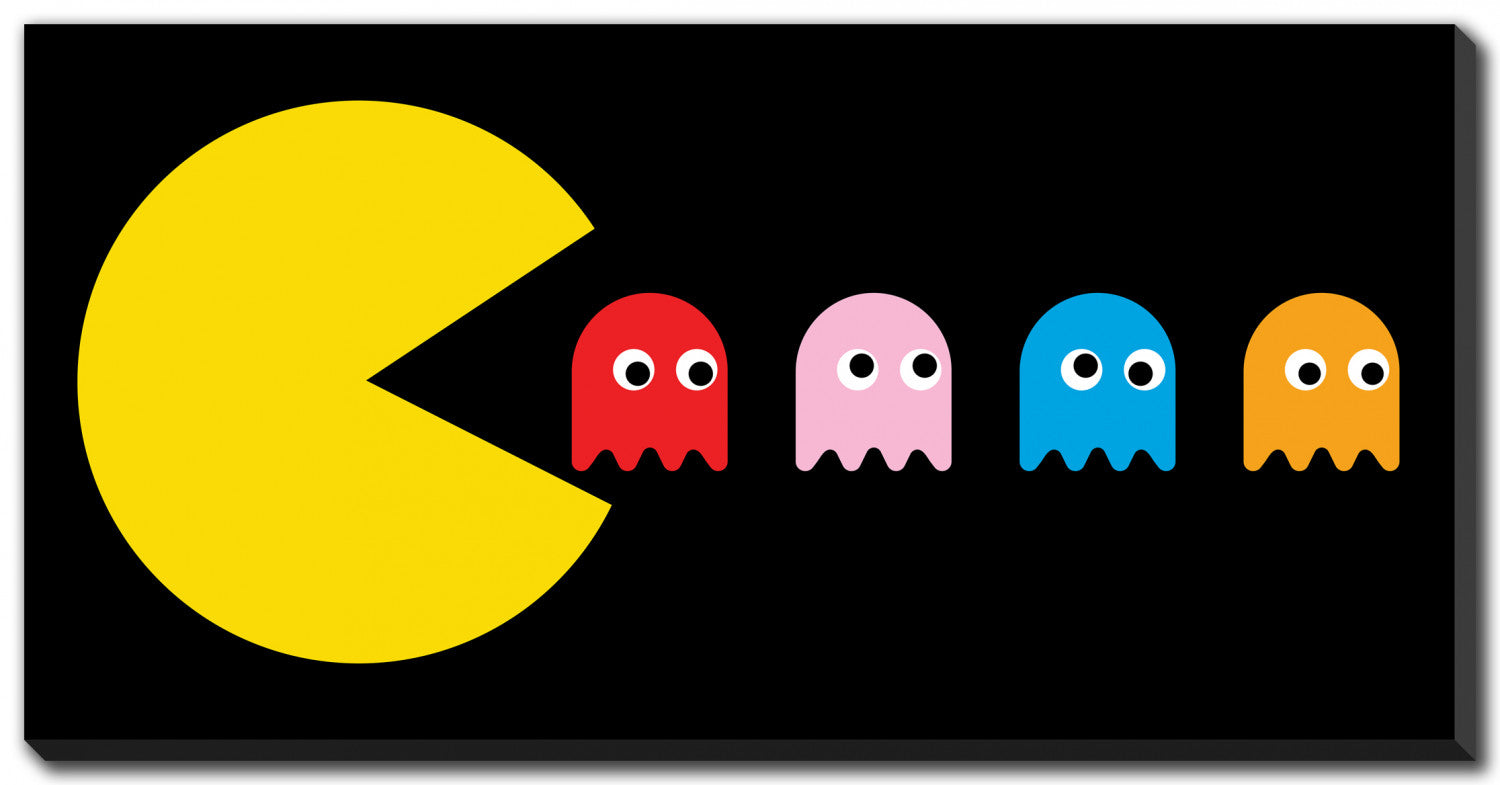 Pac-man Parade Wall Art - Multi-Colour - 20 X 40