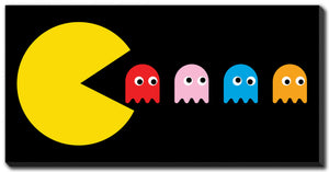 Pac-man Parade Wall Art - Multi-Colour - 20 X 40