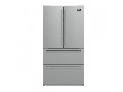 Forno Moena Stainless Steel Counter-Depth French Door Refrigerator with Ice Maker (19.2 Cu. Ft.) - FFRBI1820-36SB
