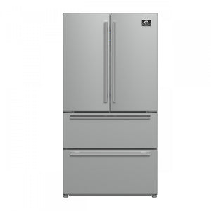 Forno Moena Stainless Steel Counter-Depth French Door Refrigerator (19.2 Cu. Ft.) - FFRBI1820-36SB