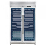 Forno Abruzzo 48" Stainless Steel 102 Bottle Dual Zone Wine Cellar with Green Holders (24 Cu. Ft.) - FWCDR6610-48S