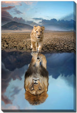 The Kings Reflection Wall Art - Blue/Grey - 38 X 60