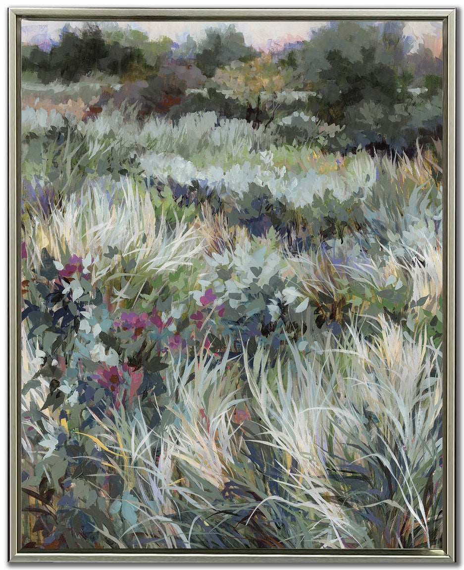 Twilight Meadow II Wall Art - Green/Purple - 30 X 24