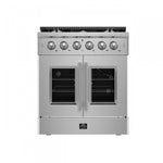 Forno Galiano 30" Stainless Steel French Door Freestanding Gas Range (4.32 Cu. Ft.) - FFSGS6444-30