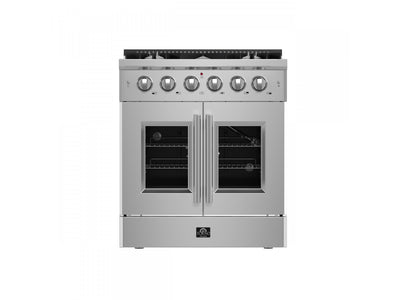 Forno Galiano 30" Stainless Steel French Door Freestanding Gas Range (4.32 Cu. Ft.) - FFSGS6444-30