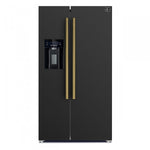 Forno Salerno 36" 20 Cu.Ft. Black Side-by-side Refrigerator with Ice & Water Dispenser - FFRBI1844-36BLK