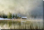 Cabin in the Fog Wall Art - Blue/Green - 38 X 60