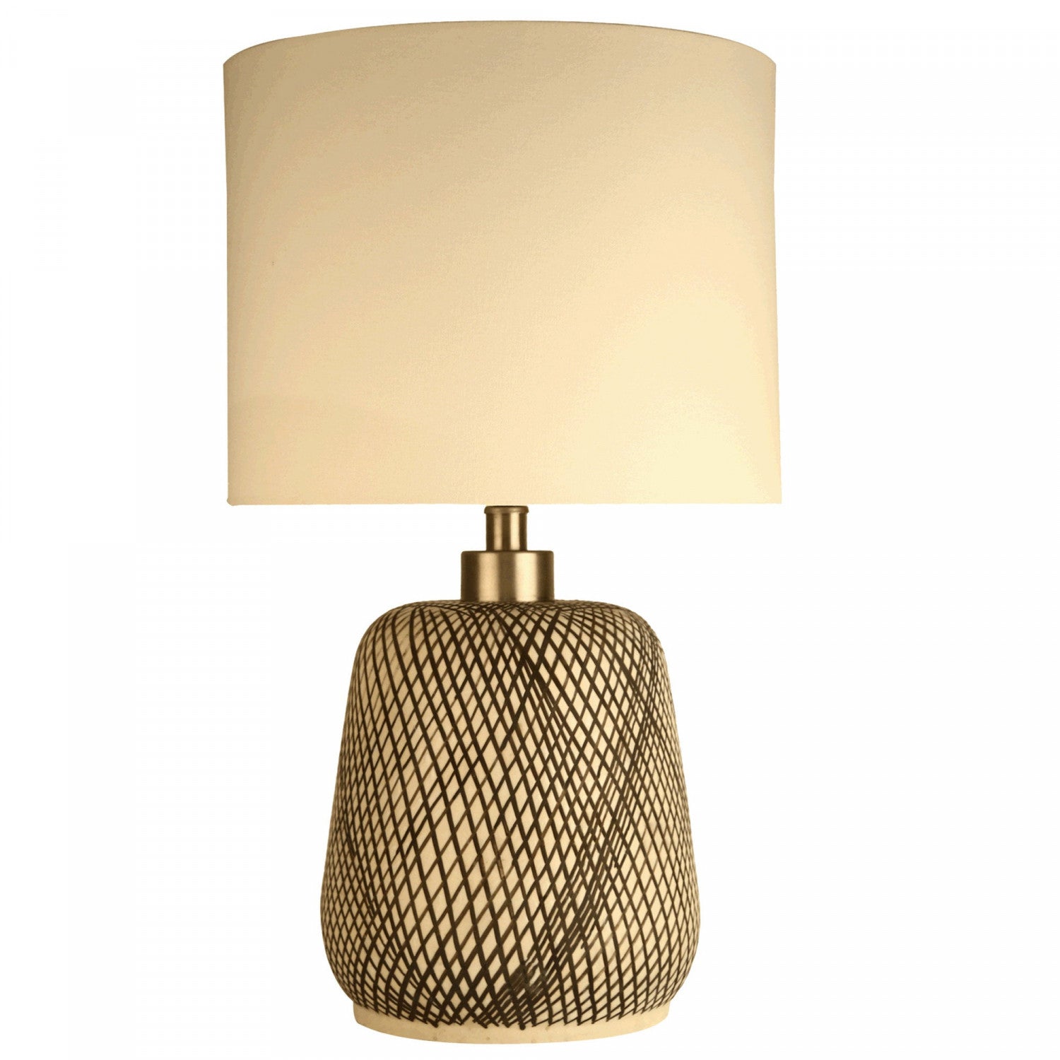 Silvane Swirl Lamp - Beige/Black