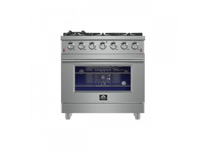 Forno Massimo 36" Stainless Steel Freestanding Gas Range with Air Fry (5.36 Cu. Ft.) - FFSGS6239-36