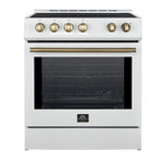 Forno Leonardo White Slide-in Induction Range (5.0 Cu. Ft.) - FFSIN0982-30WHT