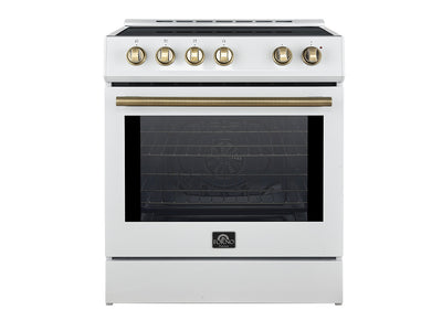 Forno Leonardo White Slide-in Induction Range (5.0 Cu. Ft.) - FFSIN0982-30WHT