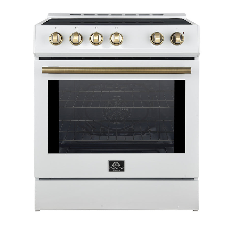 Forno Leonardo White Slide-in Induction Range (5.0 Cu. Ft.) - FFSIN0982-30WHT