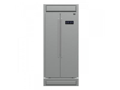 Forno Salerno 33" Stainless Steel Built-in Side-by-Side Refrigerator (15.6 Cu. Ft.) - FFRBI1805-37MG