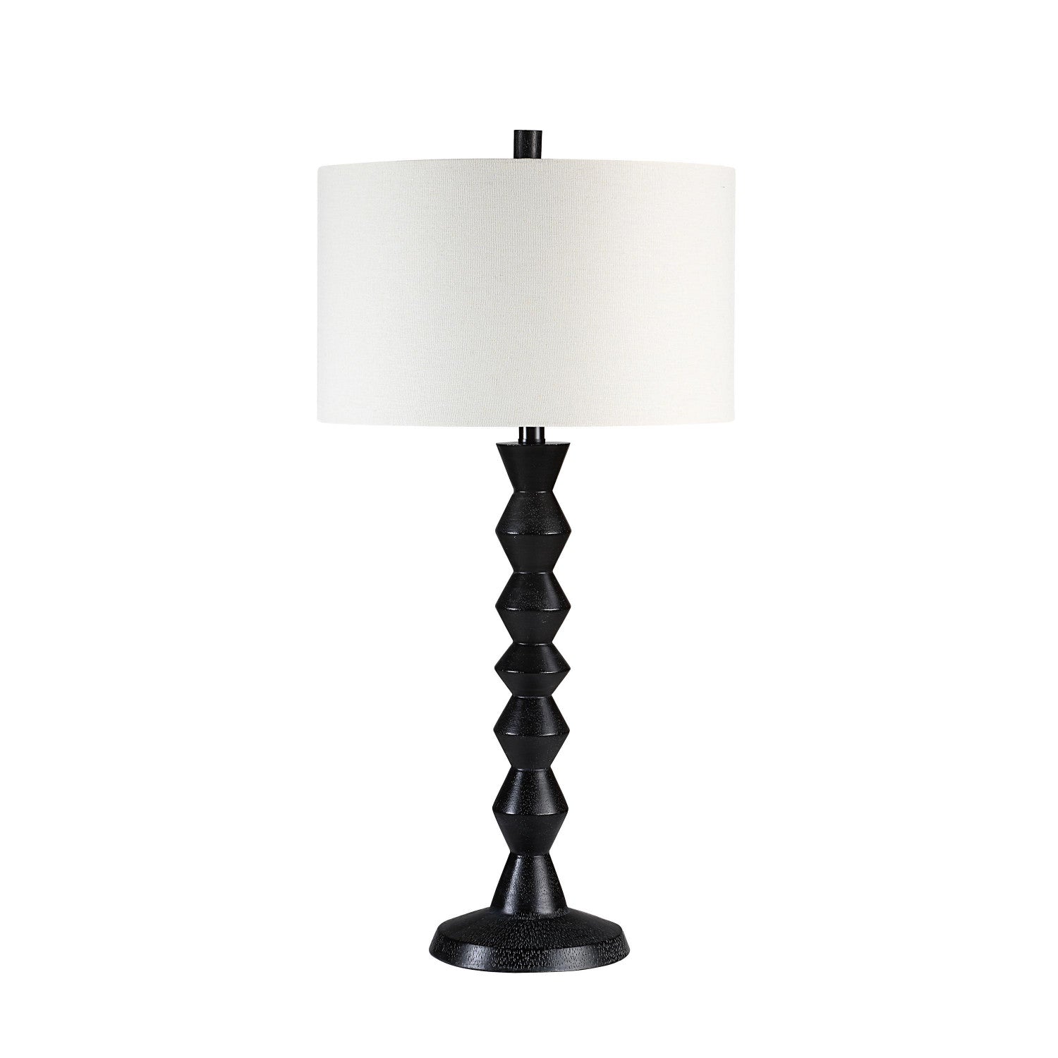 Sia Table Lamp - Matte Black Wash/Cream