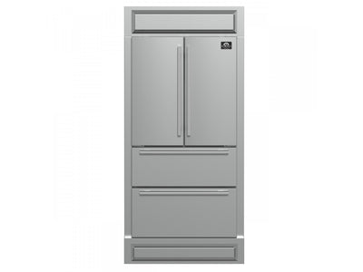 Forno Moena Stainless Steel 40" Built-In French Door Refrigerator with Ice Maker (19.2 Cu. Ft.) - FFRBI1820-40MG