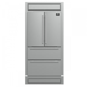 Forno Moena Stainless Steel French Door Refrigerator with Ice Maker (19.2 Cu. Ft.) - FFRBI1820-40MG