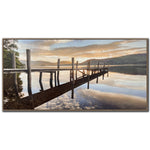 Still Waters Wall Art - Blue/Orange - 30 X 60