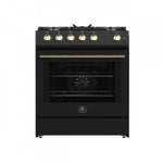 Forno Leonardo 30" Black Freestanding Gas Range (5.0 Cu. Ft.) - FFSGS1116-30BLK