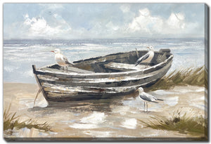 Washed Ashore Wall Art - Grey/Blue - 30 X 45