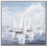 Sails in the Sky II Wall Art - Blue/White - 20 X 20