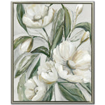 Floral Contrast I Wall Art - White - 30 X 24
