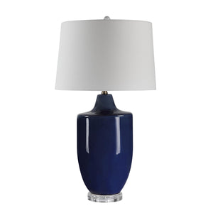 Tavi Table Lamp - Crackled Navy