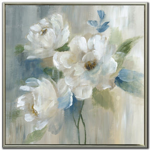 Calm Bloom I Wall Art - White/Green - 24 X 24