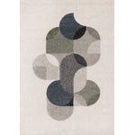 Misha Modern Geometric Area Rug - White Grey - 5' X 8'
