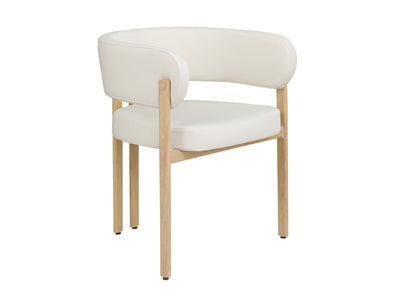 Rhett Dining Chair - Cream/Oak - Set of Two