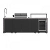 Forno Rimini Gray Countertop Outdoor Kitchen with 30" 62,600 BTU BBQ and Beverage Centre - FODKT2544BLK