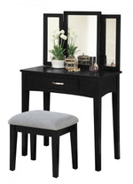 Campbell Vanity Table Set - Black