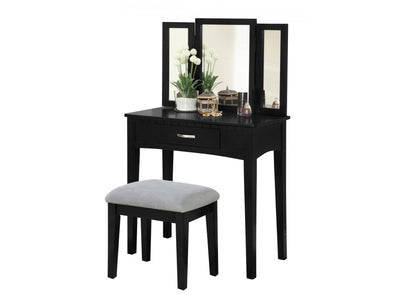 Campbell Vanity Table Set - Black