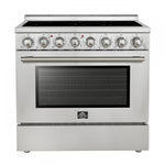 Forno Paolo 36" Stainless Steel Freestanding Electric Range With True Convection (5.44 Cu. Ft.) - FFSEL6011-36