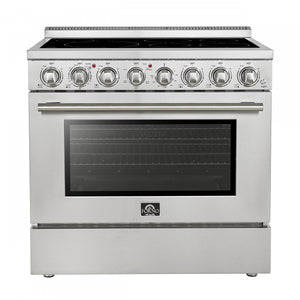 Forno Paolo 36" Stainless Steel Freestanding Electric Range With True Convection (5.44 Cu. Ft.) - FFSEL6011-36