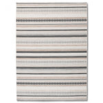 Marbella Modern Outdoor Rug - 6' x 9' - Grey/Black