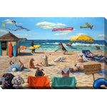 Paws in the Sand Wall Art - Multi-Colour - 16 X 20