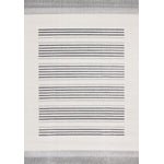 Claremont Sleek Modern Lines Area Rug - White Grey - 7' X 10'