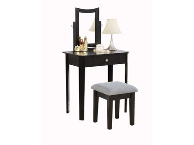 Anabella Vanity with Stool - Black