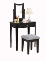 Anabella Vanity with Stool - Black