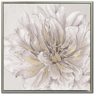 Petal Glow II Wall Art - White/Grey - 30 X 30