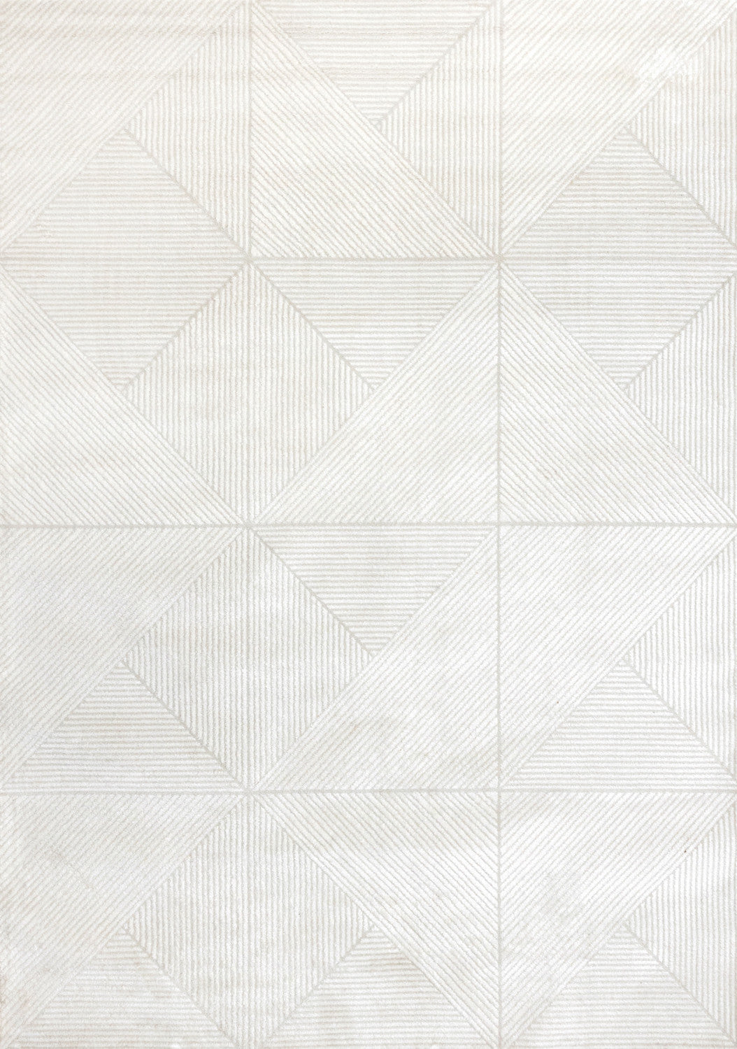 Hillary Neutral Diamonds Area Rug - Cream - 7' X 10'