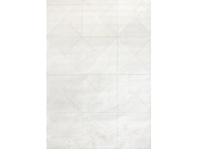 Hillary Neutral Diamonds Area Rug - Cream - 7' X 10'