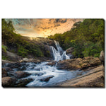 Sunset Falls Wall Art - Green/Blue/Brown - 30 X 45