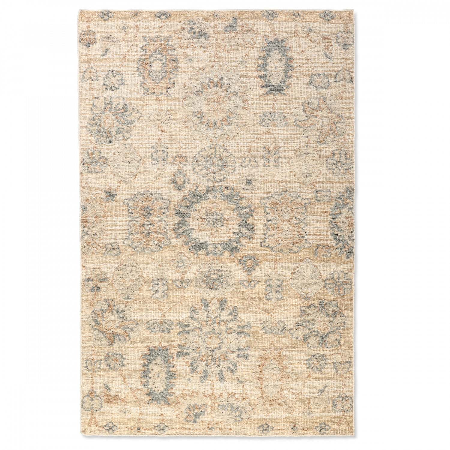 Ethos Hand-Knotted Rug - 5' x 8' - Beige/Blue